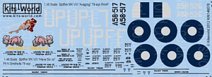 Декаль 1/48 Supermarine Spitfire Mk.VIII (Kits-World)