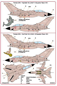 Декаль 1/48 Desert Storm Panavia Tornado GR.4 (Kits-World)