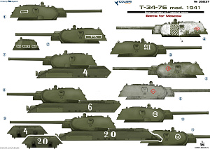 Декаль 1/35 T-34-76 model 1941. Part III Battle for Moscow (Colibri Decals)