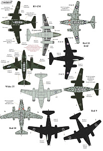 Декаль 1/32 Messerschmitt Me-262B-1a (5) (Xtradecal)