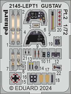 Сборная модель 1/72 Messerschmitt Bf-109G GUSTAV pt. 2 DUAL COMBO (Eduard kits)