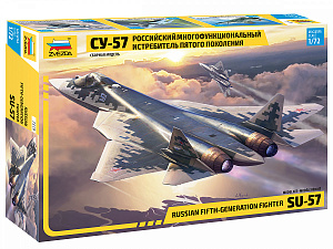 Сборная модель 1/72 Российский истребитель пятого поколения Су-57 (Zvezda)