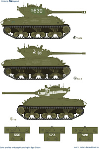 Декаль 1/35 M4A2 Sherman (76) - in Red Army III (Colibri Decals)