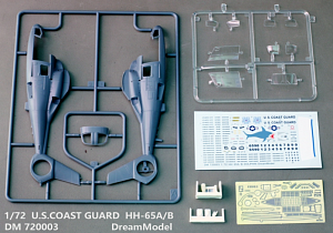 Сборная модель 1/72 Вертолёт охраны HH-65A/B U.S.COAST (Dream Model)