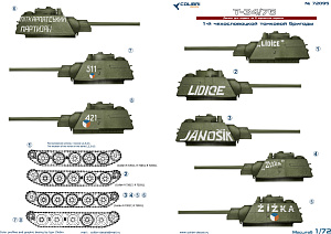 Декаль 1/72 Т-34/76 (1st Czechoslovak Panzer Corps)(Colibri Decals)