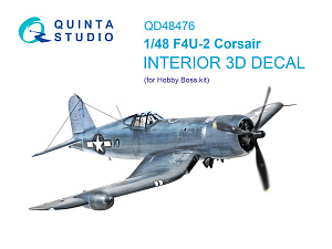 3D Декаль интерьера кабины F4U-2 Corsair (Hobby Boss)