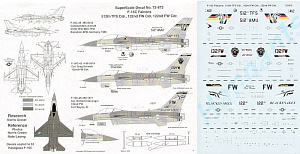 Декаль 1/72 Lockheed-Martin F-16C (3) (Microscale)