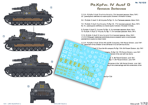 Декаль 1/72 Pz.Kpfw. IV Ausf.D Operation Barbarossa (Colibri Decals)