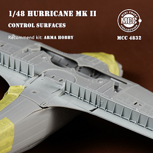 Дополнения из смолы 1/48 Набор закрылков Hawker Hurricane Mk.IIB/Mk.IIC (для модели Arma Hobby)