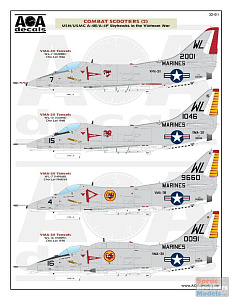 Декаль 1/32 Combat Scooters(2)USN/USMC Douglas A-4E/F Skyhawks in the Vietnam War.Part2 (AOA Decals)