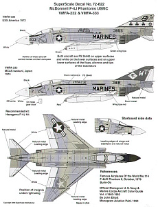 Декаль 1/72 McDonnell F-4J USMC (2) (Microscale)