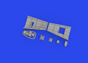 Дополнения из смолы 1/48 Messerschmitt Bf-109K-4 radio compartment 3D-Printed (designed to be u