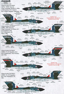 Декаль 1/48 Gloster Javelin FAW Mk.9 Part 1 (5) (Xtradecal)