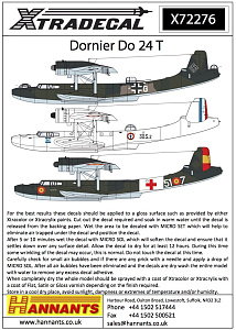 Декаль 1/72 Dornier Do-24T (4) (Xtradecal)