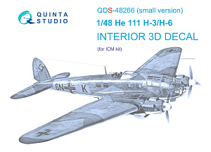 3D Декаль интерьера кабины He 111H-3/H-6 (ICM) (Малая версия)