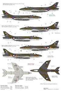 Декаль 1/72 Hawker Hunter FGA.9/FR.10 (Xtradecal)