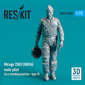 Дополнения из смолы 1/72 Dassault-Mirage 2000B/2000D/2000N (INDIA) male pilot (type 2) (ResKit)