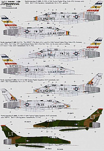 Декаль 1/48 North-American F-100D Super Sabre (Xtradecal)