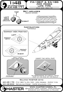 Дополнения из латуни 1/48 Boeing F/A-18E/F/ Super Hornet/EA-18G Growler датчик угла атаки поздний