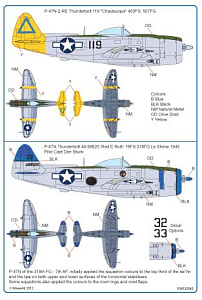 Декаль 1/32 Republic P-47N-2-RE Thunderbolt 119 'Chatauqua' (Kits-World)
