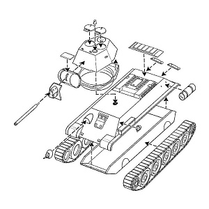 Сборная модель 1/72 Советский средний танк T-34/76 (Armourfast)