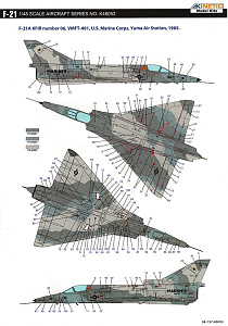 Сборная модель 1/48 F-21 IAF KFIR C1/USMC F-21A Lion (Kinetic Model Kits)