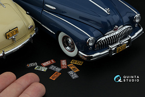 Автомобильные номера США, средний запад, 1940-1950 (для всех моделей) (на метал. основании)