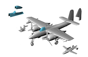 Сборная модель 1/72 Grumman F7F-2D Tigercat drone control (FLY)