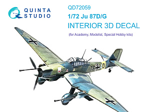 3D Декаль интерьера кабины Ju 87 D/G (Academy/Special Hobby)