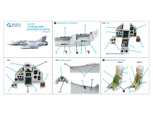 3D Декаль интерьера кабины Mirage 2000B (Modelsvit)