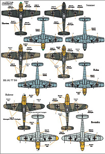 Декаль 1/48 Messerschmitt Bf-109s with Stab markings Pt 2 (14) (Xtradecal)