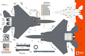 Декаль 1/48 McDonnell F-15E Strike Eagle Nose art from the Tigers of Mountain Home AFB  (Two Bobs)