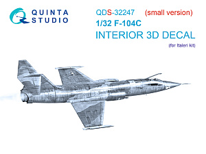 3D Декаль интерьера кабины F-104C (Italeri) (малая версия)