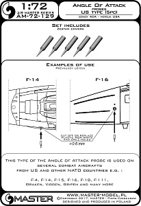 Дополнения из латуни 1/72 Angle Of Attack probes - US type (5pcs) 