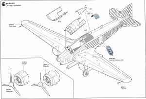 Дополнения из смолы 1/48 Конверсионный набор Savoia Marchetti SM-79 Sparviero (RESArm)