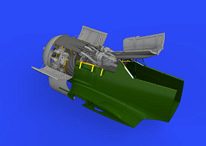 Дополнения из смолы 1/48 Двигатель + Фюзеляжные пушки Focke-Wulf Fw-190A-8  (для модели Eduard)