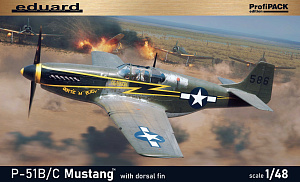 Сборная модель 1/48 North-American P-51B/C Mustang with dorsal fin The ProfiPACK (Eduard kits)