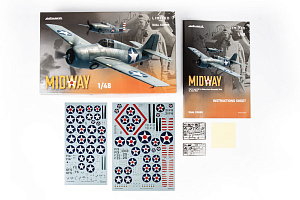 Сборная модель 1/48 MIDWAY DUAL COMBO F4F-3 and F4F-4 Wildcat (Eduard kits)