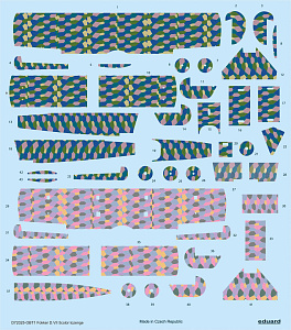 Декаль 1/72 Fokker D.VII 5color lozenge (EDU)