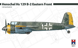 Сборная модель 1/48 Henschel Hs-129B-2 Eastern Front (Hobby 2000) (повреждённая упаковка)