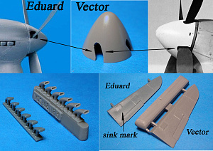 Дополнения из смолы 1/48 Tempest Mk. V Correction set for Eduard kit (Vector)