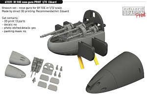 Дополнения из смолы 1/72 Носовой пулемётный отсек Messerschmitt Bf-110E (для модели Eduard kits)