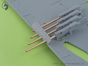 Дополнения из латуни 1/32 Стволы Republic P-47D Thunderbolt .50 Browning M2 (8шт)