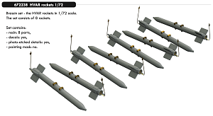 Дополнения из смолы 1/72 HVAR rockets x 8 