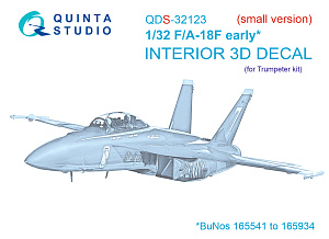 3D Декаль интерьера кабины F/A-18F early (Trumpeter) (малая версия)