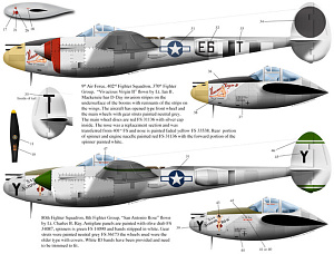 Декаль 1/72 Lockheed P-38J Lightnings Wicked Women P-38 Lightnings (Bombshell)