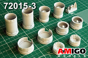 Дополнения из смолы 1/72 Реактивное сопло двигателя Р15Б-300 МиГ-25П/ ПД/ ПУ (Amigo Models)