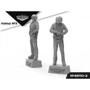 Дополнения из смолы 1/48 Пилоты ВКС РФ (СИРИЯ) НАБОР №3-2 (Temp Models)