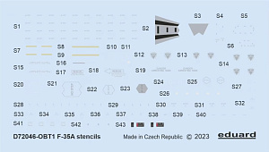 Декаль 1/72 F-35A stencils (TAM)