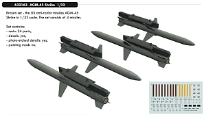 Дополнения из смолы 1/32 Ракеты AGM-45 Shrike 